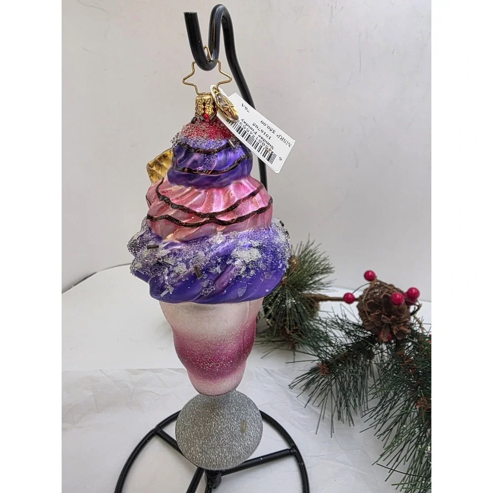Christopher Radko Sundae FunDay 1016705 Ice Cream Christmas Ornament 7